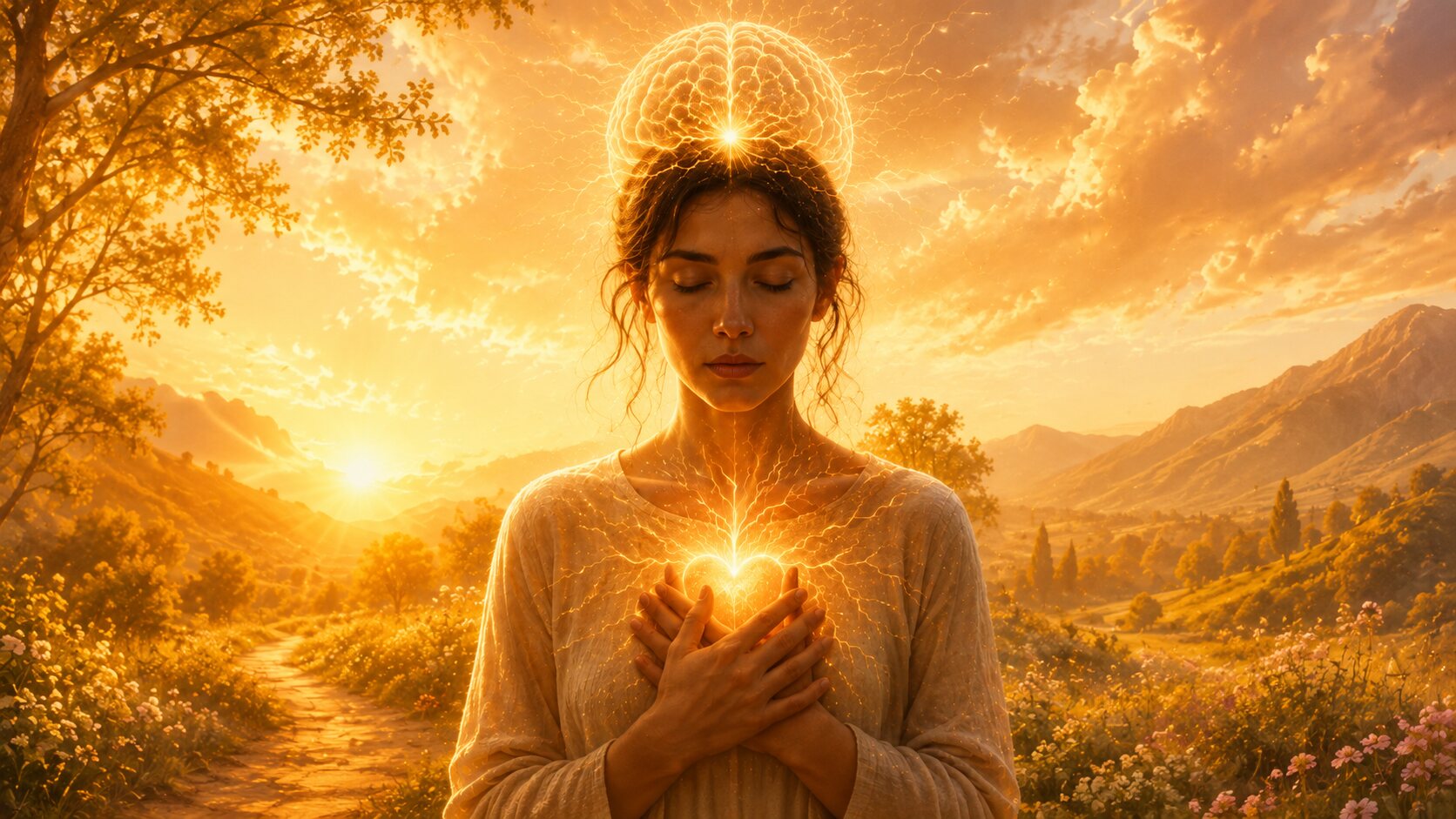 A golden image representing the soul, mind, and emotions.